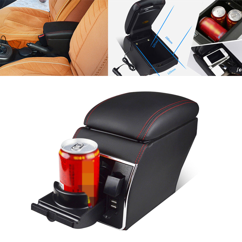 Fit For Kia Soul 2010 2018 Car Armrest Auto Center Console Box With Usb Leather Kia Soul 2010 2018 Car Armrest Auto, Armrest For Car Seat