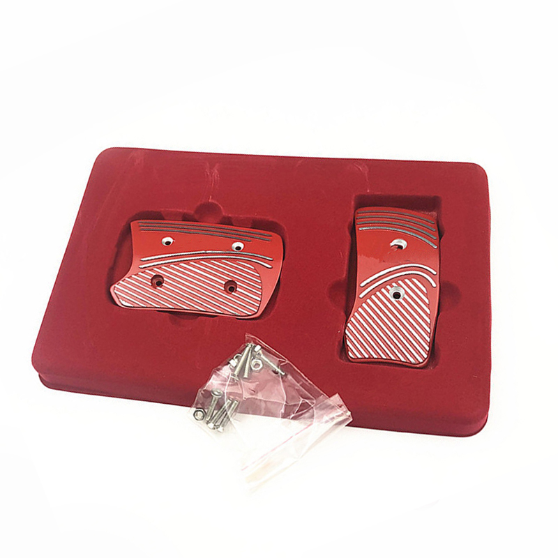 Aluminium Non Slip Car Pedals Brake Pad Covers Automatic Transmission