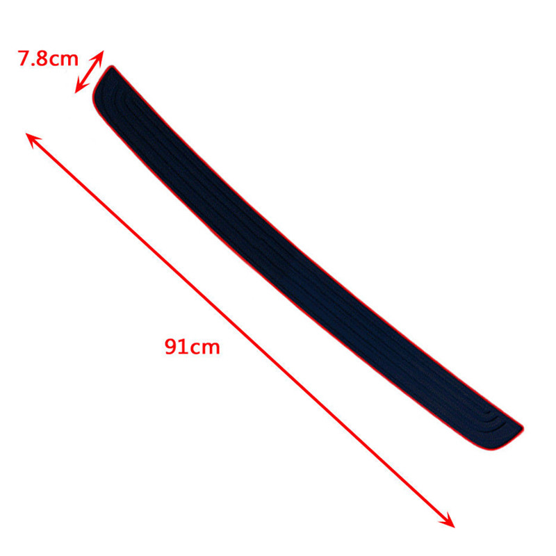 Rubber Car Rear Guard Bumper Friction Scratch Protector Cover 91cmx7.8cmx0.3cm