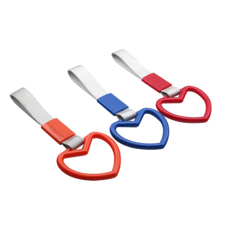 Multi-color JDM Tsurikawa Heart-shaped Subway Train Bus Handle Strap Charm Drift