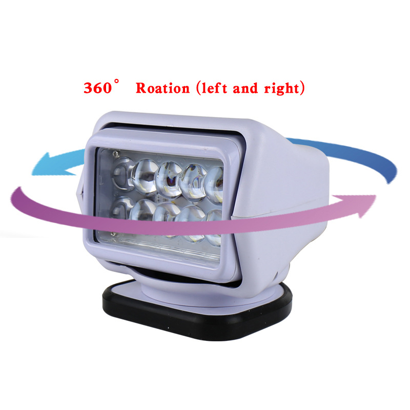50W 9-32V 4200LM 6000K LED Remote Control Searchlight Wireless Spotlight ATV UTV