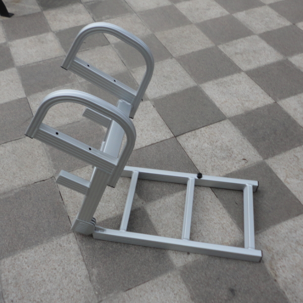 Great Boater Sports ASL Grade 4 Step 50/" Aluminum Pontoon Boat Folding Ladder