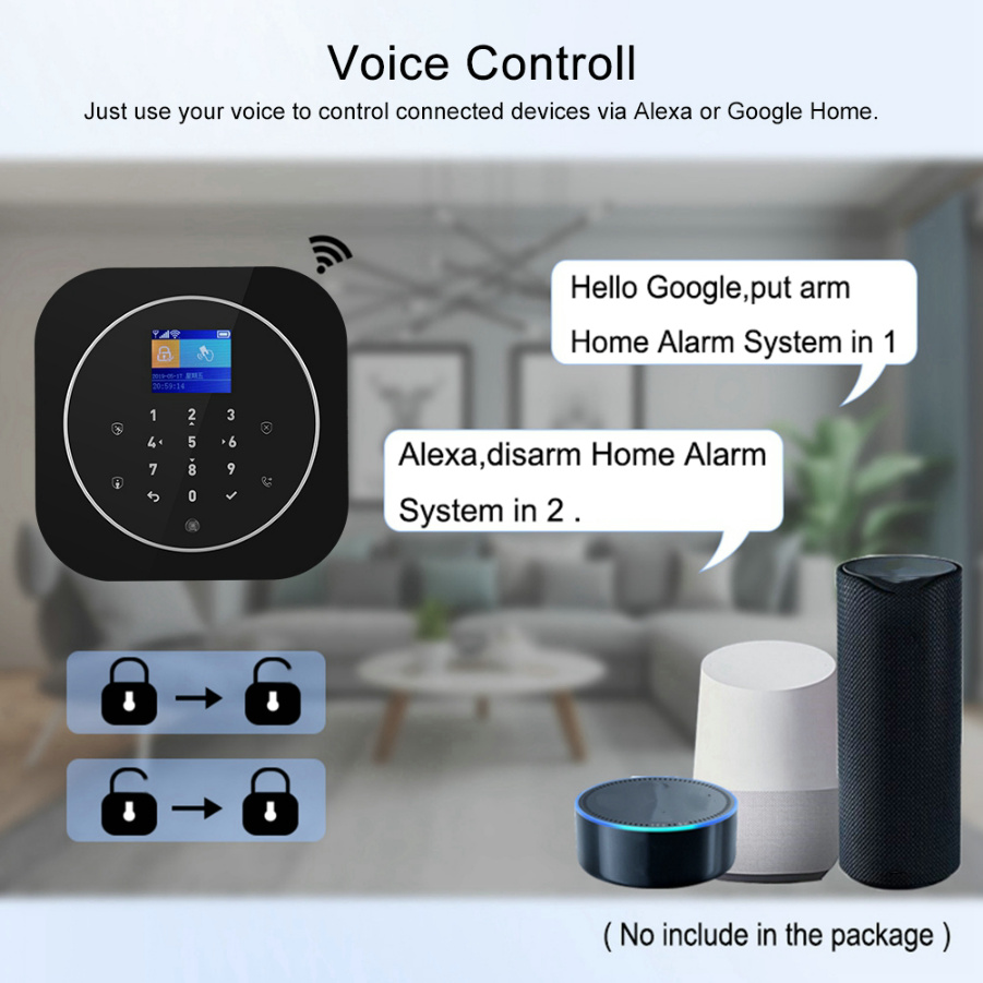 Home alarm sales system without internet