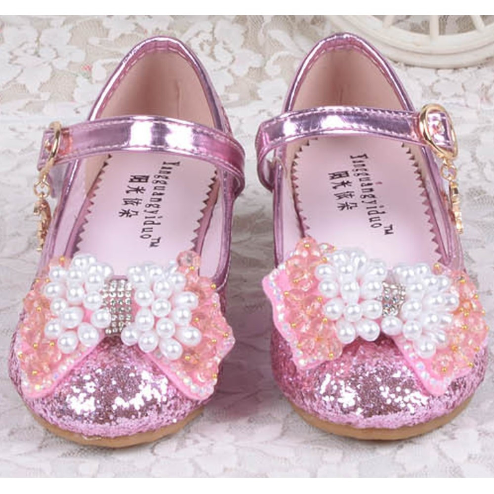 Girls Diamante Bridesmaid Party Wedding Sandals Infants Fancy Dress Bow ...