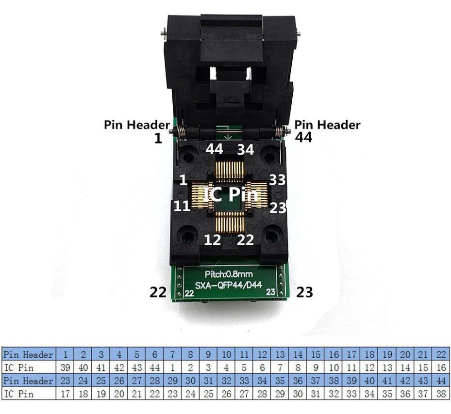 TQFP48 QFP48 To DIP48 IC Programmer Adapter Test Socket For AS15-G/F AS19-H1G