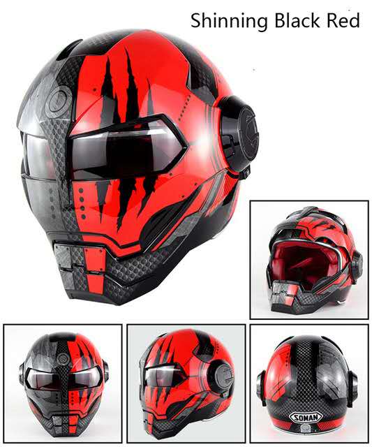 DOT Robot Motobike Moto Modular Flip Up Helmets Motorcycle