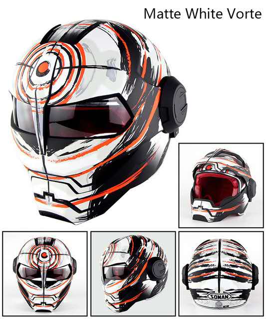 DOT Robot Motobike Moto Modular Flip Up Helmets Motorcycle