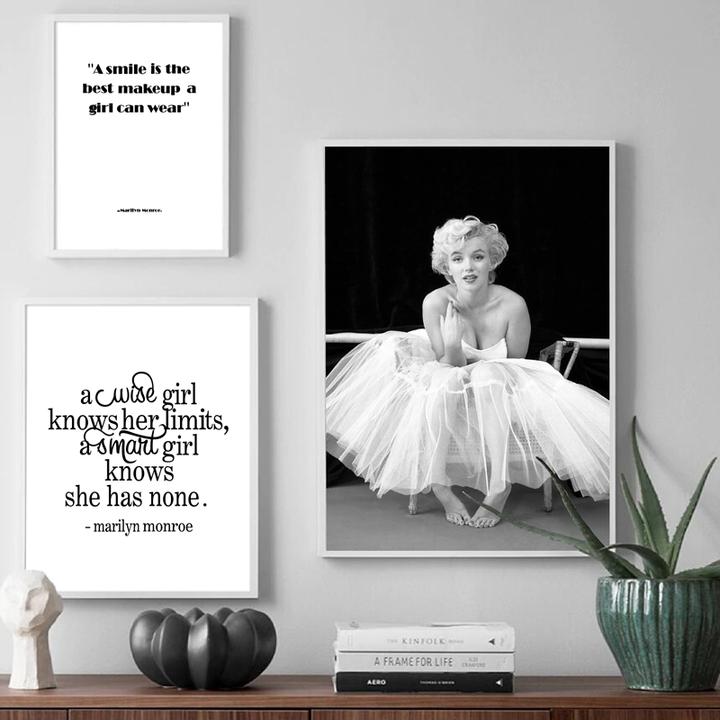 Marilyn Monroe BEING NORMAL   WALL ART ON DIFFERENT SIZES CANVAS PHOTOS PICTURES