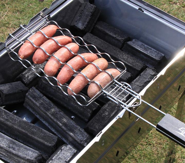 New Hot Dog Baskets Barbecue Sausage Holder Grill Rack BBQ Tools Wood