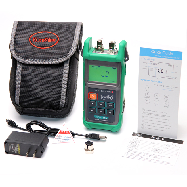 Komshine KPM-35V Optical Power Meter comes w// Visual Light SourceFunction 10mw