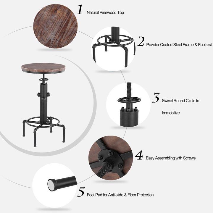 Vintage Kitchen 745560381908 Hydrant Hydrant Bar Stool Fire Swivel