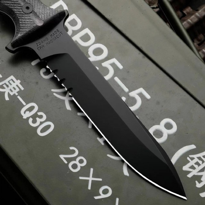 12'' New CPM-magnacut Blade Linen Handle Tactics Survival Hunting