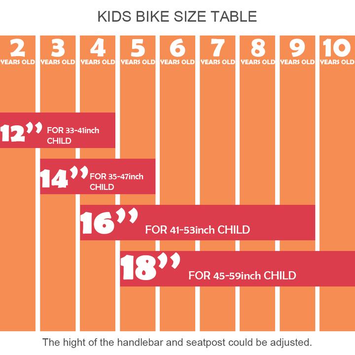 JoyStar 14,16,18 Inch Kids Bike Bicycle with Training Wheels Coast Brake 2Colors