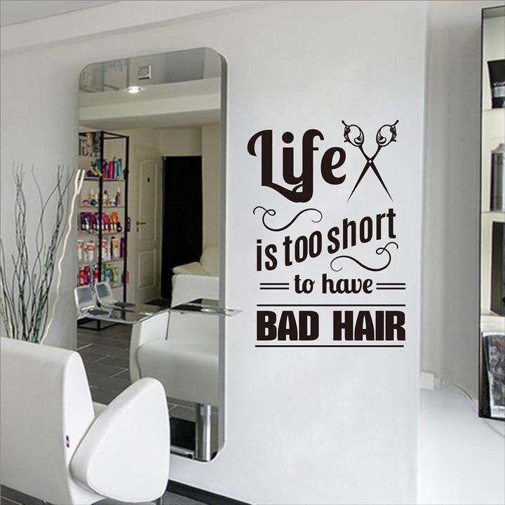 Hair Salon Vinyl Wall Decals Hairdresser Stylist For Barbershop