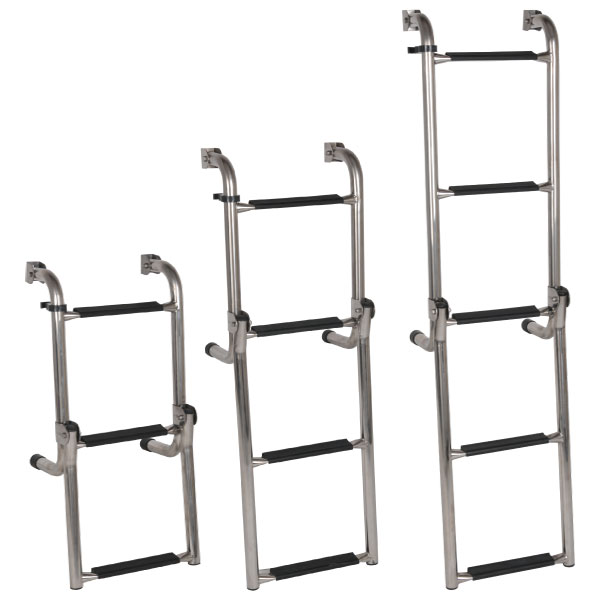 316 STAINLESS STEEL 2-STEP TELESCOPIC BOAT TRANSOM//BOARDING LADDER MARINE GRADE