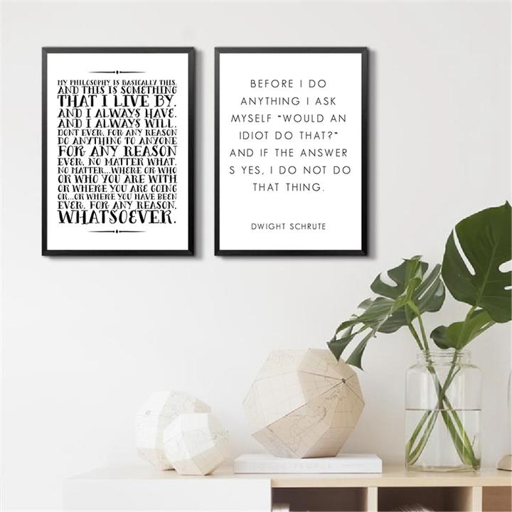 Michael Scott Dwight Schrute The Office Quotes Wall Art Print Poster Room Decor Ebay