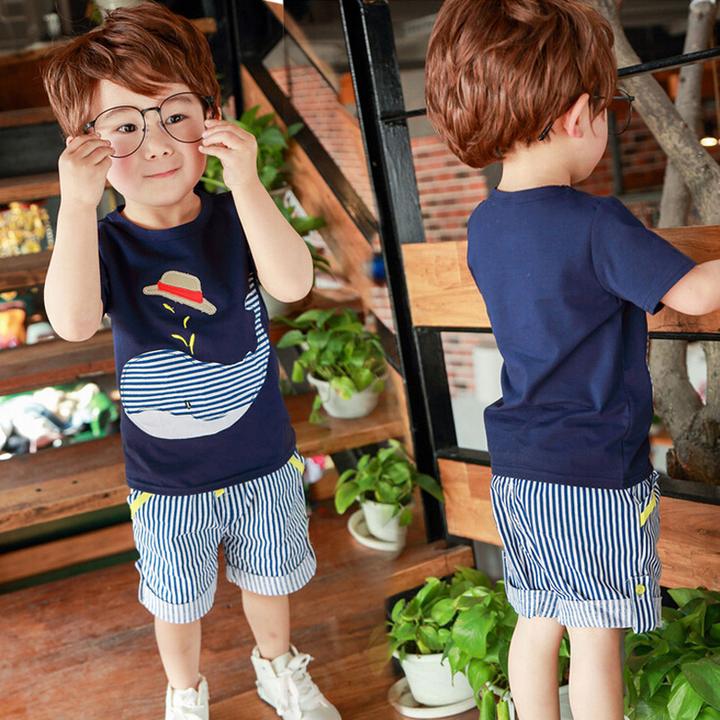 New 2 Pcs Toddler Baby Boy Clothes Kids Clothing Sets T-shirt and ...