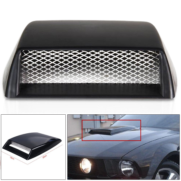 Car Front Bonnet Decorative 3D Simulation Air Flow Intake Scoop Vent Cover Good | eBay