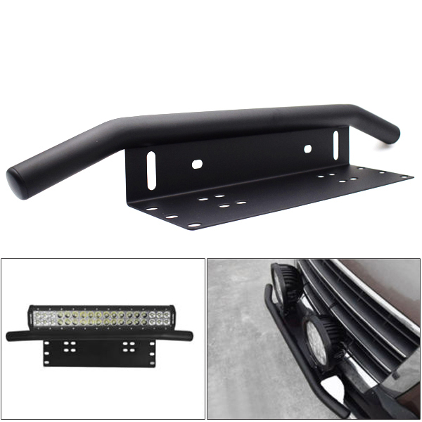 Black Duty Offroad Bumper License Plate Mounting Bracket LED Fog Light Wonderful