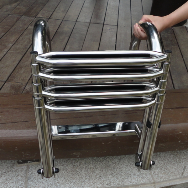 Stainless Steel Inboard Boat 4 Step Ladder Dock Ladder ...