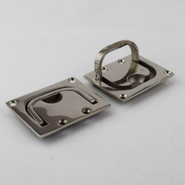 2PCS Flush Fitting Lifting Pull Handle Boat Marine AISI Stainless Steel 316