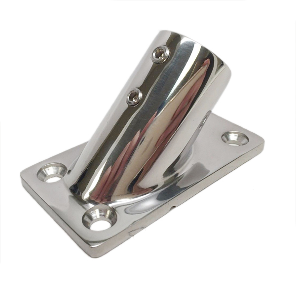 4PCS 45 Degree Fitting 7//8/" 316 Stainless Steel Round Base Boat Hand Rail Deck