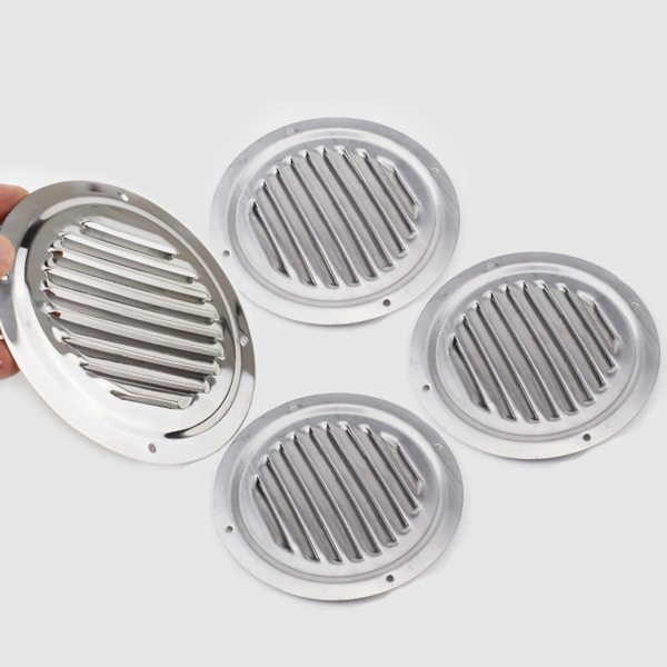 New 5 Inch Round Louvre Air Vent Ventilator Grille Cover Stainless Steel Useful eBay